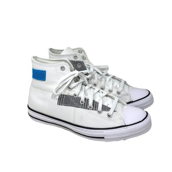 💖MEGA SALE💖Converse Ctas HI White Blue High Top Men's Sneakers Canvas 168746C - Picture 3 of 9